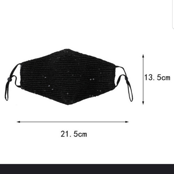 😷😷Gorgeous Blue Sequins face mask😷😷 - Picture 6 of 6